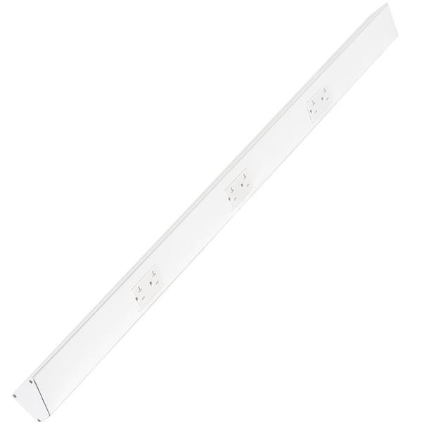 42" 20 amp 120 volt White 3 Duplex Receptacle Under Cabinet Power Strip
